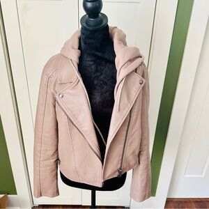 Blank NYC Taupe Faux Leather Jacket